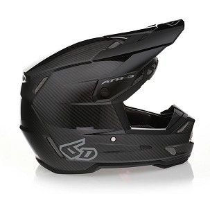 6D HELMETS CROSS/ENDURO KACIGA MODEL ATR-3 SOLID GLOSS BLACK FIM (FRHPhe-02) BOJA CRNA/SIVA VELIČINA M ( 57 - 58 CM )