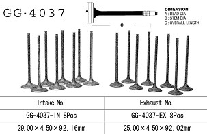 VESRAH VENTIL USISNI KAWASAKI ZX 9R '94-97, ZXR 750L '94-95' (OEM: 12004-1112) (1KOM.) (MADE IN JAPAN)