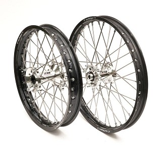 REX WHEELS KOMPLETNE TOČAK ZADNJE REX 17-5.00 INČA SUPERMOTO YAMAHA YZF '09-, CRNA NAPLATAK / CRNE ŽBICE / PLAVE NIPLE (PO NARUDŽBINI)
