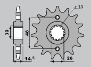 JR RASPRODAJA LANČANIK PREDNJA 339 14 HONDA VFR 800/CBR 1100 XX (JTF339.14)