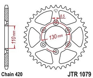 JT LANČANIK ZADNJA CPI 50SM '06-12 (JTR1079.53)* (LANAC 420)