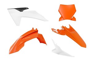 RACETECH (RTECH) KOMPLET PLASTIKE KTM SX 65 '24-'25 BOJA OEM ( NARANDŽASTA / BELA / CRNA )