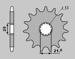 JR RASPRODAJA LANČANIK PREDNJA 429 16 SUZUKI GSX 1100F '90-'96, GSX-R 1100 '89-'00, RF 900RR '94-'00