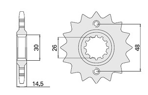 CHT RASPRODAJA LANČANIK PREDNJA 339 16 HONDA VFR 800 '02-'13 (JTF339.16)