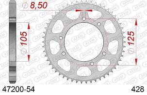 AFAM 2026/04 ZADNJI LANČANIK 4413 54 YAMAHA XT 125X/SM '05-'09 (JTR1134.54) (LANAC 428)