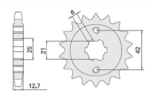 CHT RASPRODAJA LANČANIK PREDNJA 288 17 HONDA CB550F/K 75-80