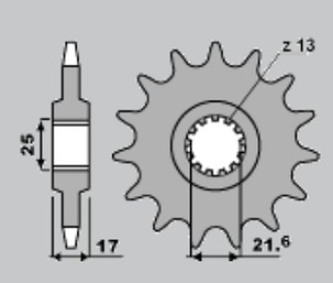 CHT RASPRODAJA LANČANIK PREDNJA 2041 15 HONDA CB 500 '94-'03, CBF 500 '04-'08