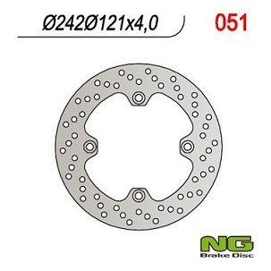 NG DISK KOČIONI PREDNJI SUZUKI DR 600 '85-'89 (242X121X4) (4X10,5MM)