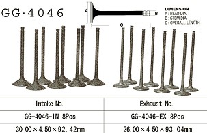 VESRAH IZDUVNI VENTIL KAWASAKI ZX9R '98-03, SA 1000A '03-05' (OEM: 12005-1256) (1KOM.) (MADE IN JAPAN)