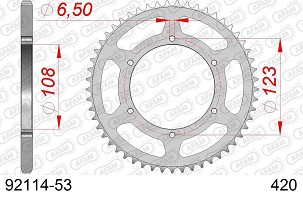 AFAM 2026/04 ZADNJI LANČANIK 4412 53 APRILIA RS 50 '06-'14, DERBI GPR 50 '04-'13, SENDA SM 50 '07-'12 (JTR1133.53) (LANAC 420)