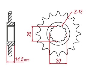 GROSSKOPF RASPRODAJA LANČANIK PREDNJA 2047 15 HONDA CB750F '91-'03, CB 1000 '18-'21, VFR 800 '14-'20 (-1) (JTF1332.15)