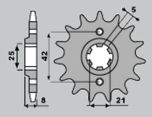 JR RASPRODAJA LANČANIK PREDNJA 575 15 YAMAHA XT 600 '83-'86 (JTF575.15)