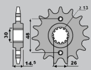JR RASPRODAJA LANČANIK PREDNJA 2047 15 (133215JT) HONDA CB 750F SEVEN FIFTY '92-'03