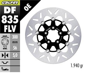 GALFER DISK KOČIONI PREDNJI HARLEY-DAVIDSON (300X56X5) PLUTAJUĆI (ROUND FLOATING)