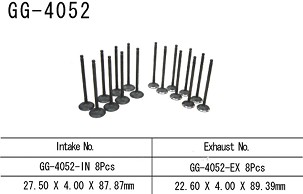 VESRAH VENTIL USISNI KAWASAKI ZX6RR 04 (ZX600M1) (OEM:12004-0006) (1KOM.) (MADE IN JAPAN)