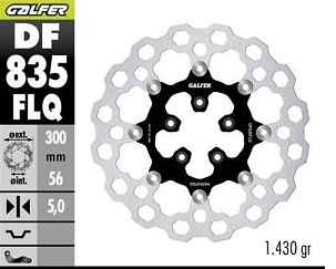 GALFER DISK KOČIONI PREDNJI HARLEY-DAVIDSON (300X56X5) PLUTAJUĆI (CUBIQ)