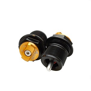 ACCEL ČEP DONJI AMORTIZERA PREDNJEG SA REGULACIJOM KTM SX 125/ 150 '16-20, SX 250 '17-20, SXF 250/ 450 '16-20, HUSQVARNA TC 125/250 '17-20, FC 250/450 '17-20, FX 350/450 '17-20, TX 300 14-20 BOJA ZLATNA (KPL.-2KOM.) - PROMOCIJA