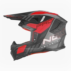 NOX KACIGA OFF ROAD / CROSS N634 STORM BOJA CRNA MAT/CRVENA VELIČINA XXL