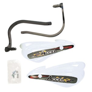 ACCEL ŠTITNICI RUKU (HAND GUARD) SA MONTAŽOM ALUMINIJUMSKIM ATV (22+28MM) (ALU-CRNA, PLASTIK-BELA)