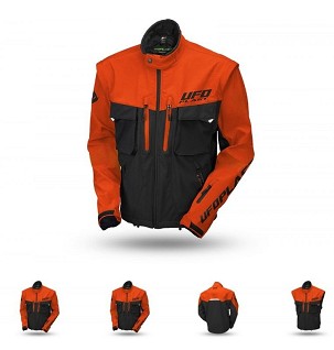 UFO JAKNA TAIGA ENDURO (ODVOJIVA RUKAVI) BOJA NARANDŽASTA/CRNA VELIČINA M - KOLEKCJA 2025/2026