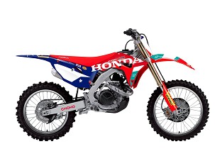 BLACKBIRD KOMPLET NALEPNICA (OBLOGA) HONDA CRF 250R '18-'21, CRF 450R '17-'21, CRF 450X '17-'24 REPLICA TEAM HRC 25 HONDA