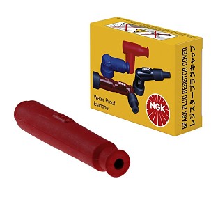 NGK KAPA SVEĆICE (NR 8673) PROSTA (0) BOJA CRVENA, SILIKONSKA (NAVOJ 10,12 MM) (5K OHM)