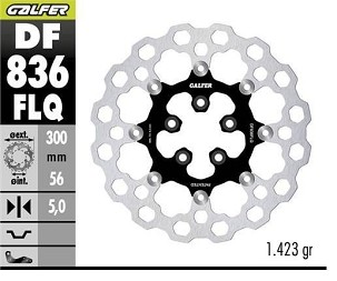 GALFER DISK KOČIONI ZADNJI HARLEY-DAVIDSON (300X56X5) PLUTAJUĆI (QUBIQ)