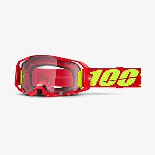 100 PERCENT NAOČARE ARMATIC RED - CLEAR LENS - BOJA CRVENA/ŽUTA FLUO VIZIR PROVIDNA