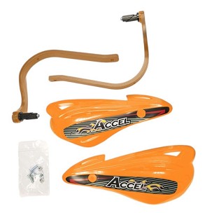 ACCEL ŠTITNICI RUKU (HAND GUARD) SA MONTAŽOM ALUMINIJUMSKIM ATV (22+28MM) (ALU-NARANDŽASTA, PLASTIK-NARANDŽASTA)