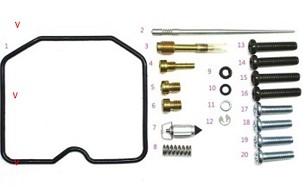BEARING WORX SET ZA POPRAVKU KARBURATORA KAWASAKI KLX 650C/R '93-'96 (26-1101)