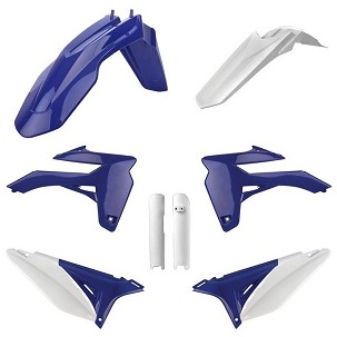 POLISPORT KOMPLET PLASTIKE (FULL KIT) SHERCO SE-R/SEF-R '13-'15W SETU ŠTITNICI AMORTIZERA (8399000005) BOJA PLAVA BELA OEM