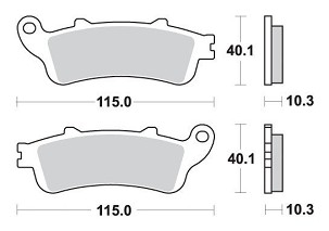 SBS PROMOCIJA PLOČICE KOČIONE KH261/2 STREET PERFORMANCE (EXCEL) SINTER BOJA ZLATNA