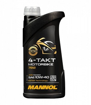 MANNOL ULJE MOTORNO 4T MOTORBIKE 10U40 1L ESTER + MA2 SINTETIKA (7812) (20) (API SN)