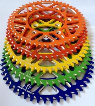 GROSSKOPF RASPRODAJA LANČANIK ZADNJA ALUMINIJUMSKA T7075 (ERGAL) BOJA ZLATNA 289 51 (28951) HONDA CR/CRF '83-'25, BETA RR '13-'25, (JTR210.51) (LANAC520)