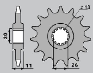 JR RASPRODAJA LANČANIK PREDNJA 579 15 YAMAHA R1/ FJ 1200/ XJR RASPRODAJA (JTF579.15)
