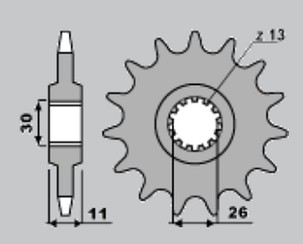 CHT RASPRODAJA LANČANIK PREDNJA 579 15 YAMAHA FZS1000 00-05, R1 98-03 (-1)