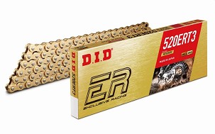 DID LANAC POGONSKI 520ERT3GG-112 (112-KARIKA) BEZ O-RINGOVA ZLATNA / ZLATNA (OTVOREN + SPOJNICA) - ZAMENJUJE 520ERT2