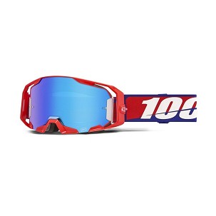 100 PERCENT NAOČARE ARMATIC BEST - MIRROR BLUE LENS - BOJA CRVENA/PLAVA/BELA VIZIR PLAVE OGLEDALO