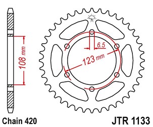 JT LANČANIK ZADNJA 4412 65 APRILIA SX 50 -18-19 (441265JT) (LANAC420)