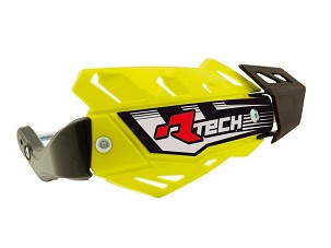 RACETECH (RTECH) ŠTITNICI RUKU (HAND GUARD) FLX ATV/QUAD BOJA ŽUTA NEON (SA 3 VRSTAAMI NOSAČA ZA VOLANA)