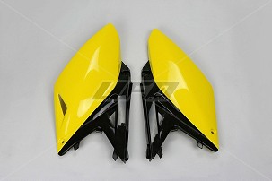 UFO ZADNJE BOČNE PLASTIKE SUZUKI RMZ 250 '10-'18 BOJA ŽUTA/CRNA (OEM ZA GODIŠTA '14-'16)
