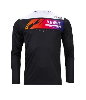KENNY RACING MAJICA BICIKLOWA MTB MODEL ELITE BLACK BOJA CRNA/BELA/PLAVA VELIČINA M