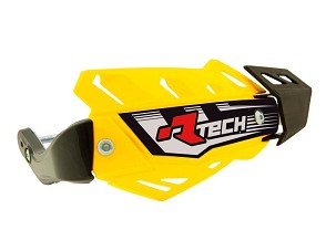 RACETECH (RTECH) ŠTITNICI RUKU (HAND GUARD) FLX ATV/QUAD BOJA ŽUTA (SA 3 VRSTAAMI NOSAČA ZA VOLANA)