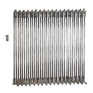 HAAN WHEELS ŽBICE OJAČANE SA NIPLOVIMA (KOMPLET) PREDNJI 21 INČA KAWASAKI KX 500 '84 BOJA SREBRNA (PO NARUDŽBINI)