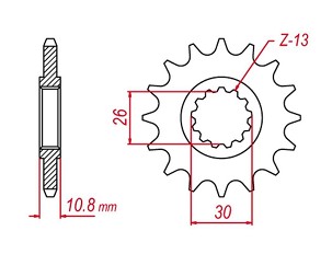 GROSSKOPF RASPRODAJA LANČANIK PREDNJA 579 18 YAMAHA XJR 1300 '02-'06 (JTF579.18)