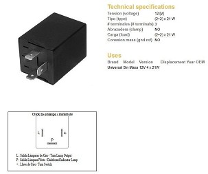 DZE PREKIDAČ MIGAVACA UNIVERZALNI (12V 4x21W)
