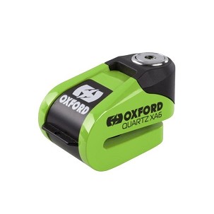 OXFORD AKCIJA BLOKADA DISKA KOČNICE ALARMOM QUARTZ XA6 BOJA ZELENA FLUO (PIN 6MM)