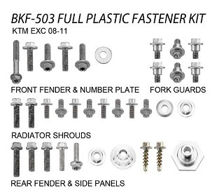 ACCEL KOMPLET ŠRAFOVA ZA PLASTIKE KTM EXC '08-11 (BKF-503)