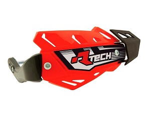 RACETECH (RTECH) ŠTITNICI RUKU (HAND GUARD) FLX ATV/QUAD BOJA CRVENA (SA 3 VRSTAAMI NOSAČA ZA VOLANA)