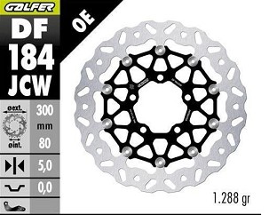GALFER PREDNJI KOČIONI DISK KAWASAKI EN 650 VULCAN '15-; ER-6F/N '05-; ZX-6R '06-'12; VERSYS 650 '06-; VERSYS 1000 '12-'14; Z 750 '07-; Z 1000 '07- (FLOATECH) (300X80X5MM)